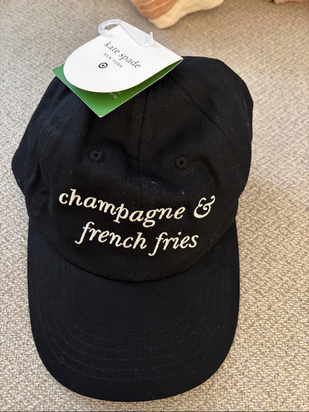 kate spade Black Baseball Cap with Tag